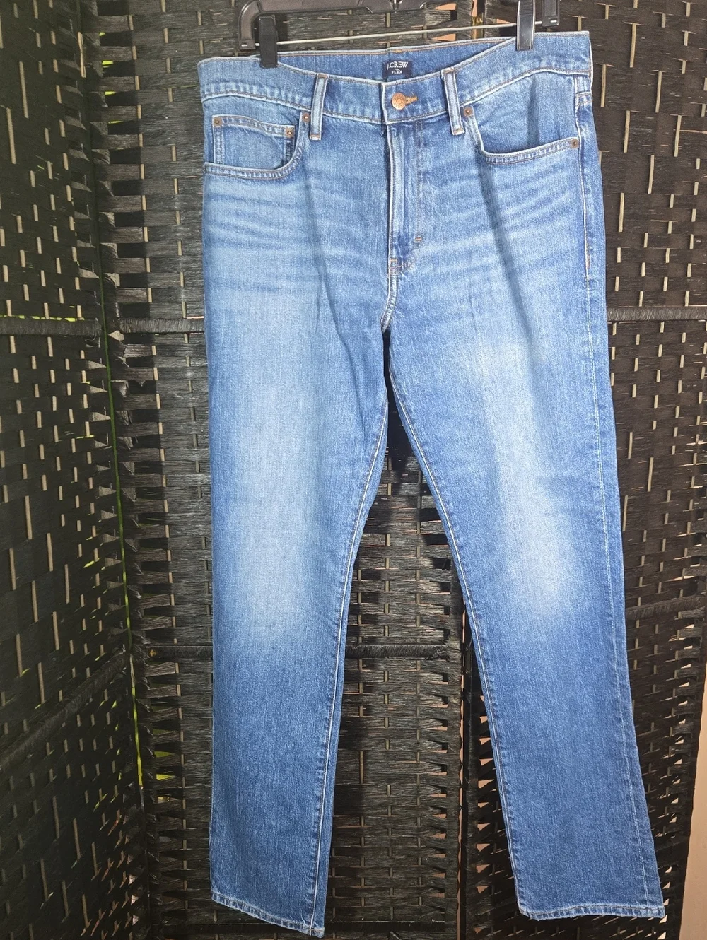 J. Crew Men's Vintage Flex Medium Blue Straight Jeans 33X32 NWT
